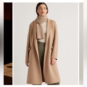 100% Mongolian Cashmere Double-faced wrap coat